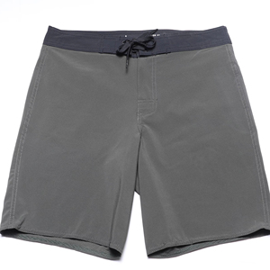 <b>Men's</b> Solid Color Drawstring Board Shorts Quick Dry Mid Waist Casual Swim <b>Trunks</b> with Pockets Gray Polyester - Product Image 1