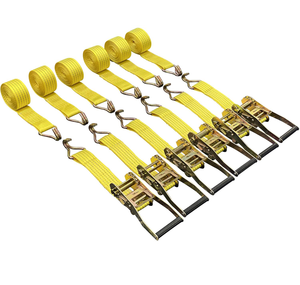Correa de Carga de Poliéster Amarillo Provina de 50 mm con Gancho Metálico Resistente, Amarre de Trinquete de 2 Pulgadas, Resistencia a la Rotura de 450 kg-5000 kg para Transporte - Product Image 6
