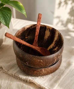 Tazón de Coco Natural Hecho a Mano, Ecológico, para Servir Ensaladas, Smoothies y Comidas Saludables - Product Image 2