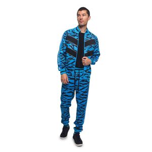 Custom Men Blue Tiger Stripe Tracksuit 2 Piece Set Camouflage Zip Up Jacket Jogger Pants Hip Hop Streetwear <b>Athletic</b> Sweatsuit - Product Image 3