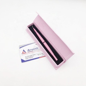 Vente en gros d'outils de levage de cils en acier inoxydable rose pour bébé séparateur de cils de beauté de marque privée avec pince à cils à pointe pointue - Product Image 2