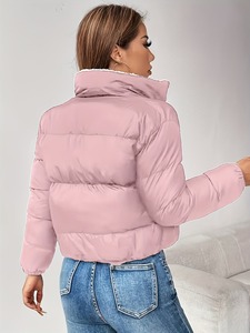Chaqueta Acolchada Impermeable y Transpirable de Alta Calidad para Mujer, Diseño de Burbujas a la Moda, Cierre de Cremallera, Corte Corto - Product Image 2