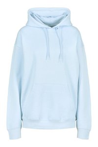 Sweat-shirt à capuche unisexe surdimensionné, couleur unie, en molleton de coton, décontracté, pour l'automne, avec poche, tricoté, manches longues - Product Image 4