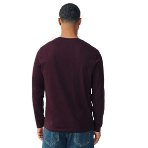 Camisetas de Algodón para Hombre, Manga Larga, Corte Regular, Estilo Casual, Ropa de Otoño, Producción de Marca Privada, Camiseta de Manga Larga para Hombre - Product Image 3