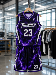Conjunto de Uniforme Deportivo de Baloncesto Personalizado a la Moda, Camiseta sin Mangas y Pantalones Cortos con Impresión por Sublimación para Equipos - Product Image 5