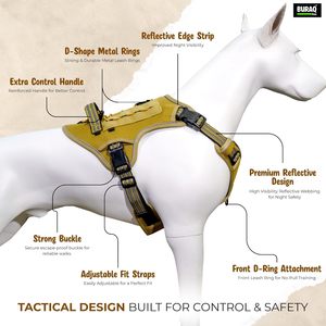 Premium Tactical Dog <b>Harness</b> OEM ODM Custom Logo Heavy Duty Adjustable No Pull <b>Pet</b> <b>Harness</b> Direct Manufacturer - Product Image 3