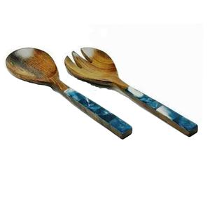 Ustensiles de service à salade en résine couleur personnalisée, écologiques, compatibles lave-vaisselle, 11 pouces, pour cuisine moderne, fabriqués en Inde - Product Image 1