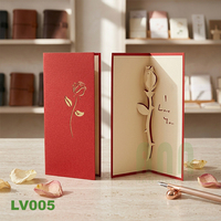 Carte d'invitation de mariage 3D pop-up faite à la main avec roses, pour couple, découpe personnalisée, impression sur mesure, boîte cadeau découpée en papier, anniversaire ANN
