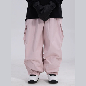 Pantalones de esquí para hombre, de lino fino, color liso, de corte holgado, con cintura elástica, transpirables y de alta calidad. - Product Image 5