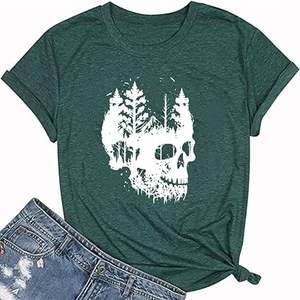 T-shirt décontracté pour femmes, doux et respirant, à manches courtes, à porter au quotidien - Product Image 2