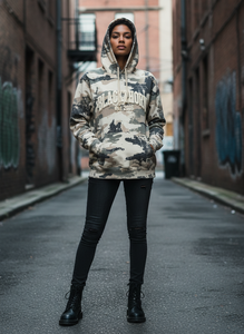 Sudadera con Capucha de Camuflaje Personalizada de Fábrica para Hombre, Corte Regular, Algodón French Terry, Logotipo Frontal con Impresión de Goma en Relieve, Estilo Casual de Otoño - Product Image 4