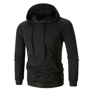 Nouvelle Collection Homme Automne/Hiver : Sweat à Capuche Streetwear Décontracté à Manches Longues, Coupe Ample, Couleur Unie, en Polaire, Modèles Variés - Product Image 1