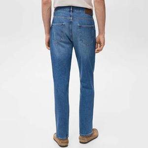 Pantalones Vaqueros de Mezclilla para Hombre, Corte Recto, Cintura Media, Ajuste Regular, Estilo Casual de Primavera, con Bolsillos, de Alta Calidad - Product Image 3