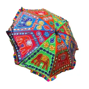 波西米亚工艺品印度手工多色棉印花伞婚礼装饰装饰伞婚礼用伞