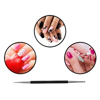 Ensemble de 3 stylos à points pour ongles en acier inoxydable japonais avec embouts double face pour la création de motifs mandala professionnels sur les ongles