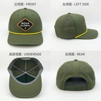 Casquettes de baseball et chapeaux de golf personnalisés de luxe pour hommes, 5 panneaux, avec corde, vente en gros