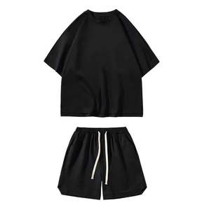 ชุดเซ็ตเสื้อยืดและกางเกงขาสั้นลำลองสำหรับผู้ชาย ผ้าฝ้ายคุณภาพสูง 100% ระบายอากาศได้ดี แห้งเร็ว เหมาะสำหรับใส่เล่นกีฬาหรือใส่เที่ยวในฤดูร้อน  รับสั่งทำได้ - Product Image 1