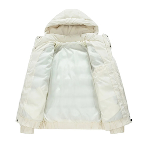 Chaqueta de Invierno Acolchada para Hombre con Logotipo Personalizado, Chaqueta de Burbuja Gruesa y Cálida con Capucha, Precio de Fábrica, Chaqueta Acolchada Lisa para Hombre, Estilo Urbano - Product Image 6