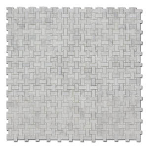Imperial White Basket Weave <b>Tile</b> Flooring White Honed Home Improvement Product - Product Image 1