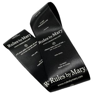 Etiqueta personalizada de buena calidad para lavado de pantalla, Material reciclado, diseño de moda, cuidado, ropa moderna, Impresión de satén - Product Image 1