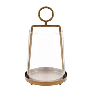 <b>Brass</b> Hurricane Candleholder With Glass Shade Heat Resistant Home Decoration <b>Lantern</b> Hurricane Candle Holder On Sale - Product Image 1