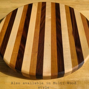 Wood Double Tier Rotating Tray Smooth-Spin Lazy Susan for Tabletop <b>Spice</b> Serving - Product Image 1