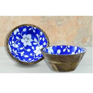 Accesorios para Catering de Restaurantes, Vajilla para el Hogar, Tazón para Servir Ensaladas, Tazón de Madera con Diseño Esmaltado Impreso, Vajilla - Product Image 2