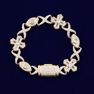 Nouveau style Bracelet cubain en argent plaqué 925 avec diamants VVS et moissanite, élégant et tendance, pour hommes et soirées - Product Image 5
