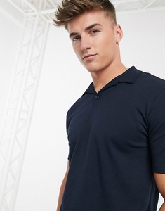 Chemise Homme Bleu Marine Uni à Manches Courtes 100% Coton Piqué Tricoté Style Décontracté Respirant Coupe Classique Brodé - Product Image 4