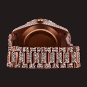 Reloj de Moda Hip-Hop para Hombre con Diamantes de Moissanita, Totalmente Cubierto de Piedras, Precio al por Mayor, Personalizado, con Números Arábigos y Funciones Automáticas - Product Image 4