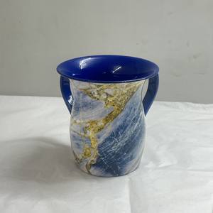 ถ้วยล้างมือแบบจูไดก้า พร้อมหูจับสองข้าง ทำจากสแตนเลส สำหรับพิธีกรรมก่อนและหลังการรับประทานอาหาร ภาชนะสำหรับชาวชาวยิว - Product Image 5