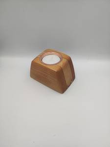 Portavelas de Madera Maciza Hecho a Mano con Inserto de Cobre, Soporte para Velas Votivas, Decoración Moderna para Mesa, Regalos para el Hogar - Product Image 4