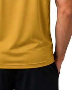 Customized Mustard <b>Yellow</b> Mens Athletic T Shirt Quick Dry Breathable Gym Workout Running Polyester Sports Tee Activewear Top - Product Image 6