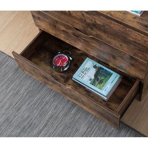 Comò camera da letto in legno invecchiato con 5 cassetti cassettiera - Product Image 2