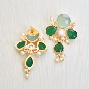 Aros de Latón Chapados en Oro al por Mayor, Joyería Auténtica con Piedras Preciosas, Chapado en Oro de Alto Pulido, Estilo Moderno, Exportación al por Mayor - Product Image 5