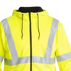 เสื้อฮู้ดนิรภัยสำหรับผู้ชาย ยอดนิยม กันน้ำ กันยับ สะท้อนแสง มาตรฐาน ANSI Class 2 EN ISO 20471 Class 2 พร้อมตัวเลือกโลโก้แบบกำหนดเองได้ - Product Image 3