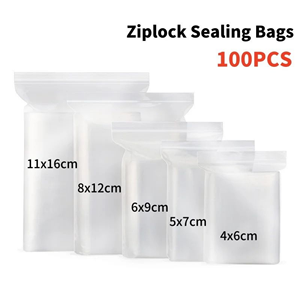 Custom Clear <b>Zip</b> Closure <b>Bags</b> for Packaging Samples Promotional Items and Small Goods with OEM Printing - Product Image 4
