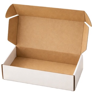 <b>White</b> Corrugated Mailer Box Custom Foldable Shipping Box for E-commerce Gift Packaging & Subscription <b>Boxes</b> - Product Image 1