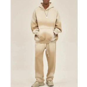 Conjunto de Chándal para Hombre 2026 Personalizable con Capucha, Estampado Gráfico, Lavado Ácido, 100% Algodón, Grueso, para Invierno - Product Image 3