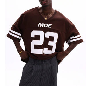 Jersey de Fútbol Americano con Cuello en V y Logotipo Personalizado, Estilo Urbano, Uniforme de Equipo, Fabricación al por Mayor OEM - Product Image 4