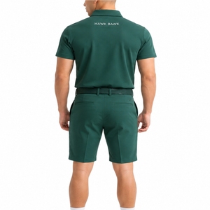 Ensemble polo et short de golf pour homme, respirant, en polyester, vêtements de sport décontractés, fermeture éclair, short assorti, ensemble uniforme - Product Image 2