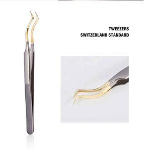 Wholesale Custom Logo Eyelash Extension Tweezers Stainless Steel Professional <b>Lash</b> Volume Isolation Beauty Tool OEM - Product Image 4