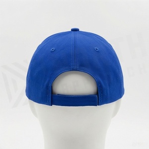 Casquette de baseball bleue à 6 panneaux unisexe en sergé de coton couleur unie ajustée décontractée taille adulte 58-60CM - Product Image 2
