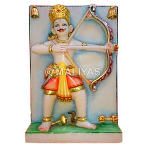 Makrana Marble Ghantakarna Mahavir Moorti | Handcrafted Ghantakarna Mahavir Marble Murti for Home & Jain Temple - Product Image 1