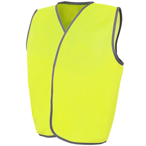Non Reflective Safety Vest Basic Economy Style Fluorescent Color Polyester Breathable Construction Project Cheap Work Vest - Product Image 4