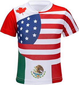 Camiseta de Fútbol Unisex de Manga Corta con Cuello en V, Estampado de Bandera Sublimado, Absorbe la Humedad, 100% Poliéster Malla, Ropa Deportiva para Adultos - Product Image 1