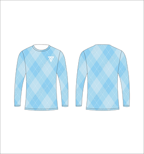 Men Pastel Blue <b>Peach</b> Camouflage Long Sleeve T Shirt Argyle Diamond Pattern Crewneck Tee Casual Streetwear <b>Tops</b> Gym Training - Product Image 3