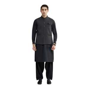Ropa India y Pakistaní para Hombre, Conjunto de Shalwar Kameez con Chaleco, Ropa Étnica Premium para Bodas, Tallas, Colores y Diseños Personalizados, Nuevo Estilo - Product Image 1