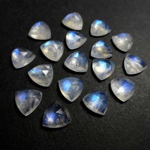 <b>Top</b> Quality Natural Rainbow Moonstone Trillion <b>Rose</b> Cut <b>Rose</b> Cut loose gemstone Jewelry Making Stone <b>Rose</b> Cut Cabochon Heat - Product Image 2