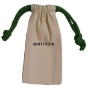 Custom Eco-Friendly 100% Organic Muslin Cotton Pouch Medium White Calico Cloth <b>Canvas</b> <b>Drawstring</b> <b>Bag</b> SKVT INDIA Promotional - Product Image 4